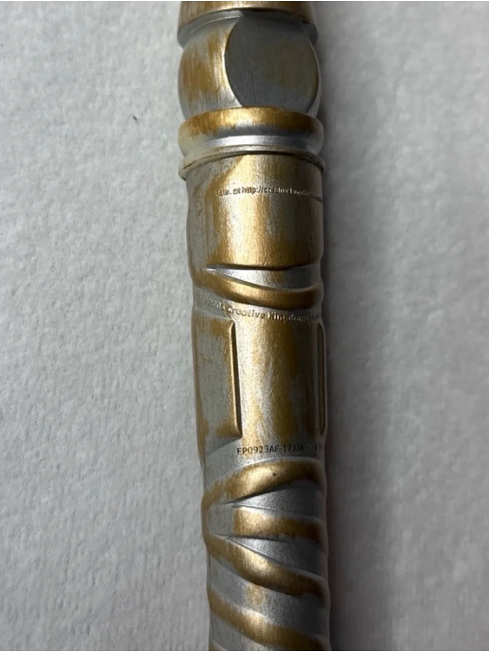 Ornate Decorative Wand with Pink Gem Accent